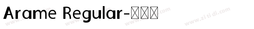 Arame Regular字体转换